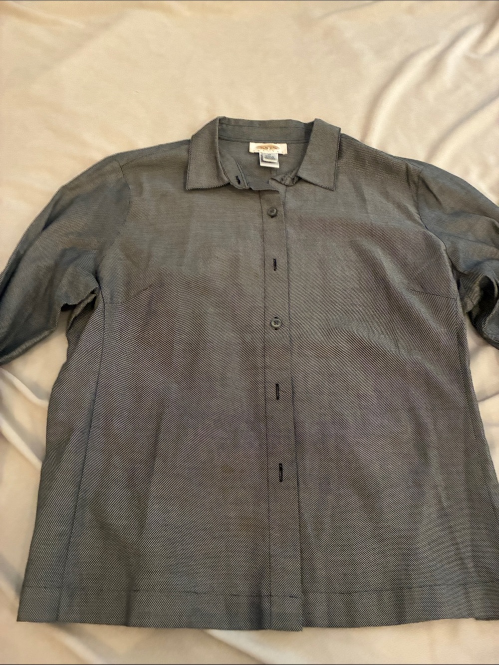 Talbots Men's Button-Down Shirt in Gray
